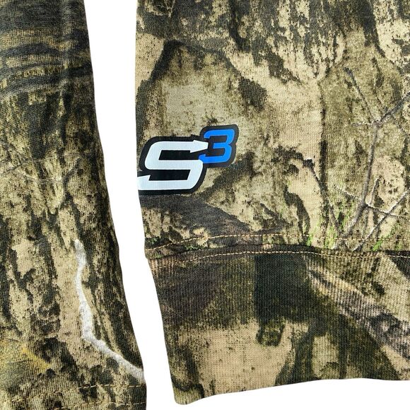 Mossy Oak Camo Print Long Sleeve T Shirt Youth XL Tree Bark Shield Hunting - Picture 5 of 12